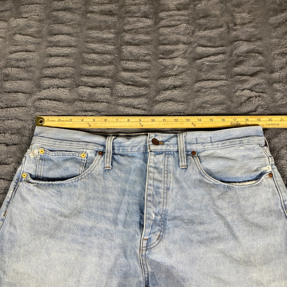 Madewell Curvy Relaxed Denim Shorts Light Wash Blue High Rise 31 CKP454160887 - Picture 5 of 8